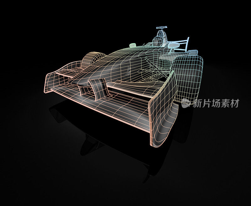 3D F1赛车线渲染